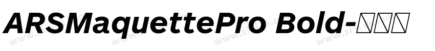 ARSMaquettePro Bold字体转换